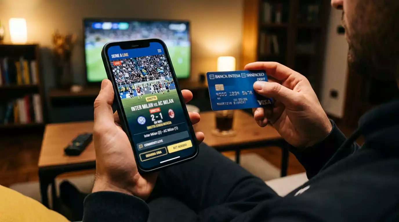 Deposito Visa per scommesse live in-play con tempistiche di accredito rapide
